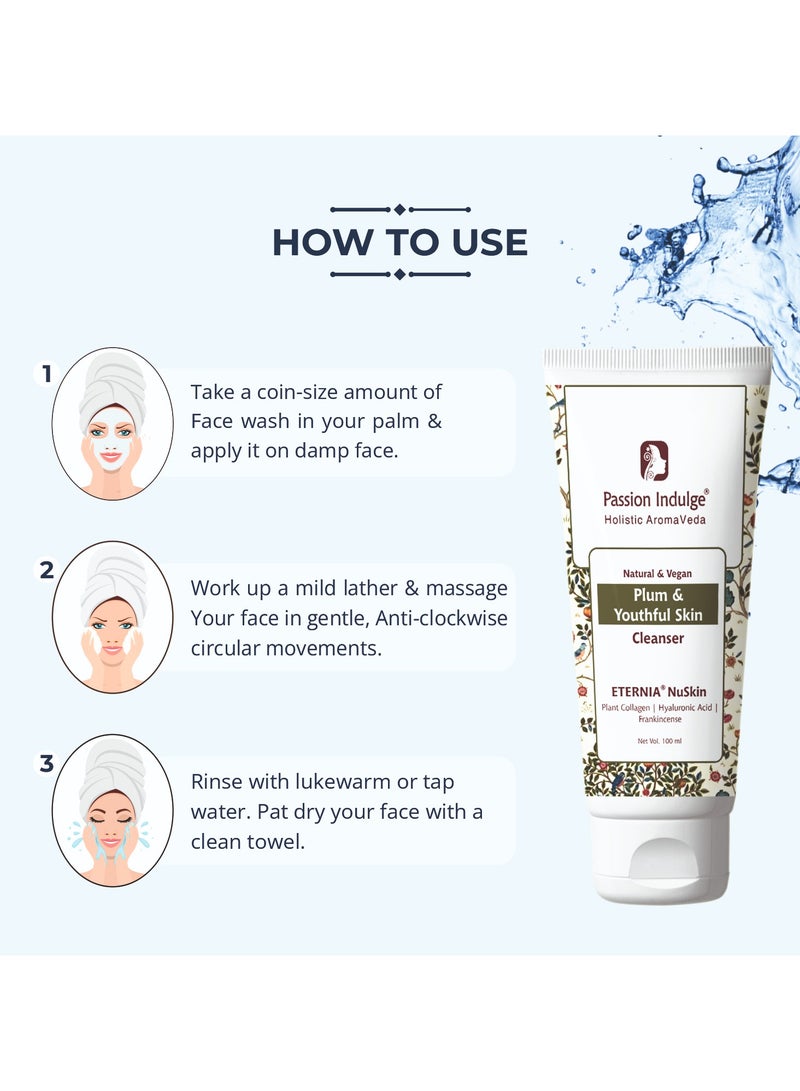Passion Indulge Anti-ageing Face Cleanser - Eternia Nuskin Face Wash for Fine lines & Wrinkles,For Plum & Youthful Skin-100 ml - Image 4