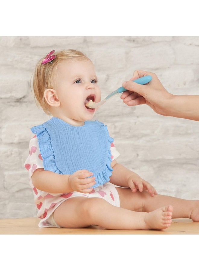 أكمور مريلة أطفال من Accmor Muslin للبنات، مريلة أطفال من قماش Muslin Bandana Drool، مريلة أطفال من القطن الناعم الماص للتسنين - Image 3