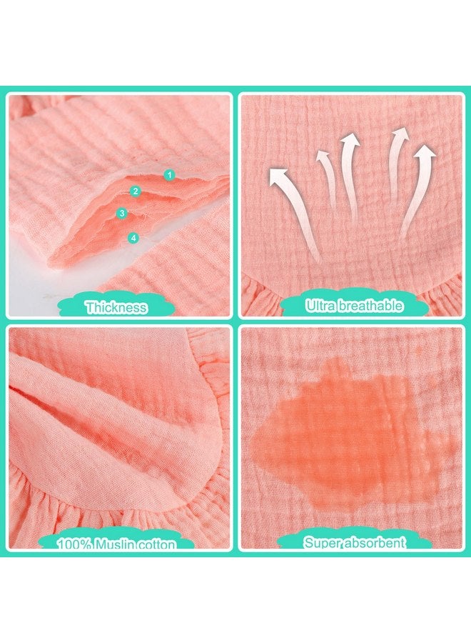 أكمور مريلة أطفال من Accmor Muslin للبنات، مريلة أطفال من قماش Muslin Bandana Drool، مريلة أطفال من القطن الناعم الماص للتسنين - Image 2