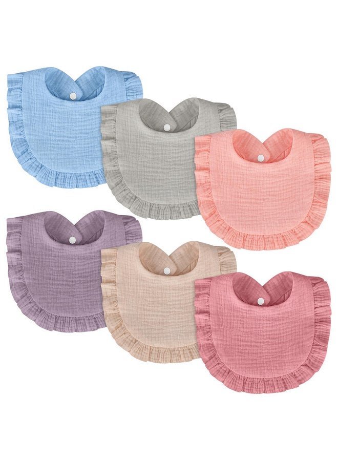 أكمور مريلة أطفال من Accmor Muslin للبنات، مريلة أطفال من قماش Muslin Bandana Drool، مريلة أطفال من القطن الناعم الماص للتسنين - Image 1