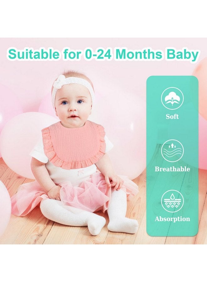 أكمور مريلة أطفال من Accmor Muslin للبنات، مريلة أطفال من قماش Muslin Bandana Drool، مريلة أطفال من القطن الناعم الماص للتسنين - Image 4
