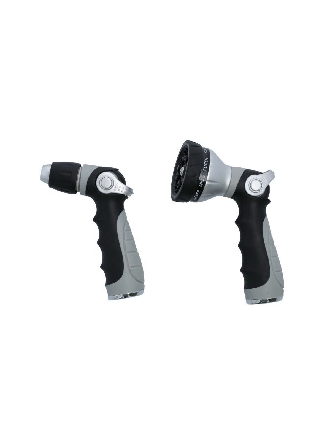 ACE - 2-Piece Ergonomic Handle Lightweight Hose Nozzle Set with Rear Thumb Trigger Black and Grey AT150151-A - Image 1