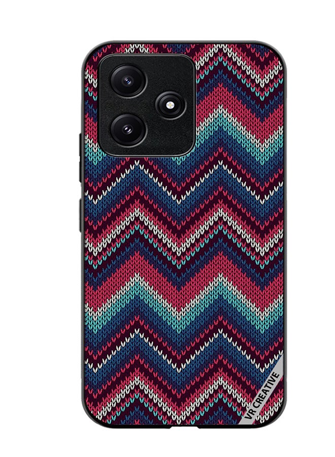 VR CREATIVE Protective Case Cover For Xiaomi Poco M6 Pro 5G Weaved Pattern Design Multicolour - Image 1