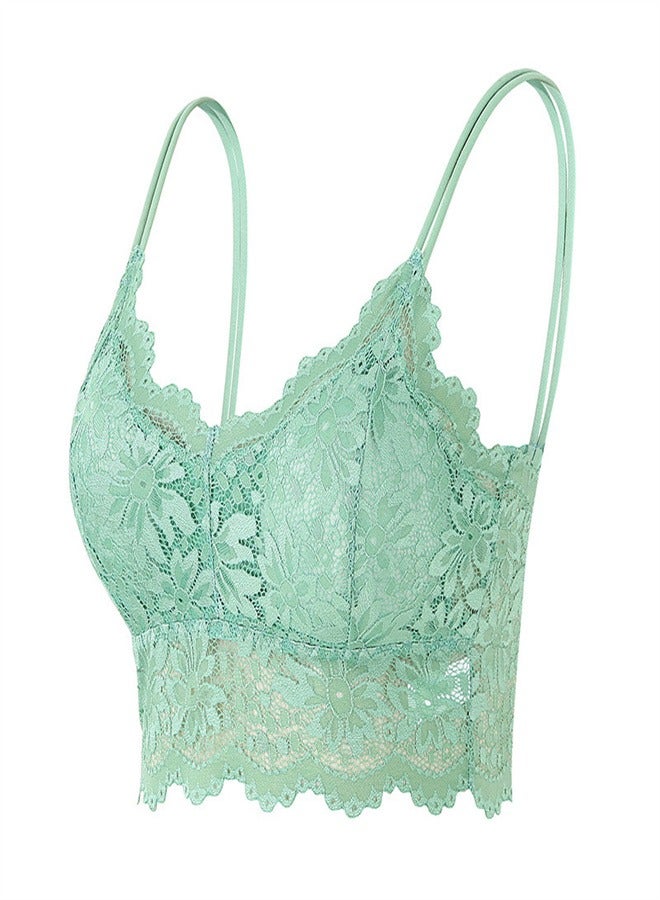 Loquat Women's Lace Back Camisole Underwear Mint Green  - Image 1