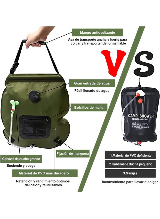 Generic 20L Hanging Shower Bag Camping  - Image 3