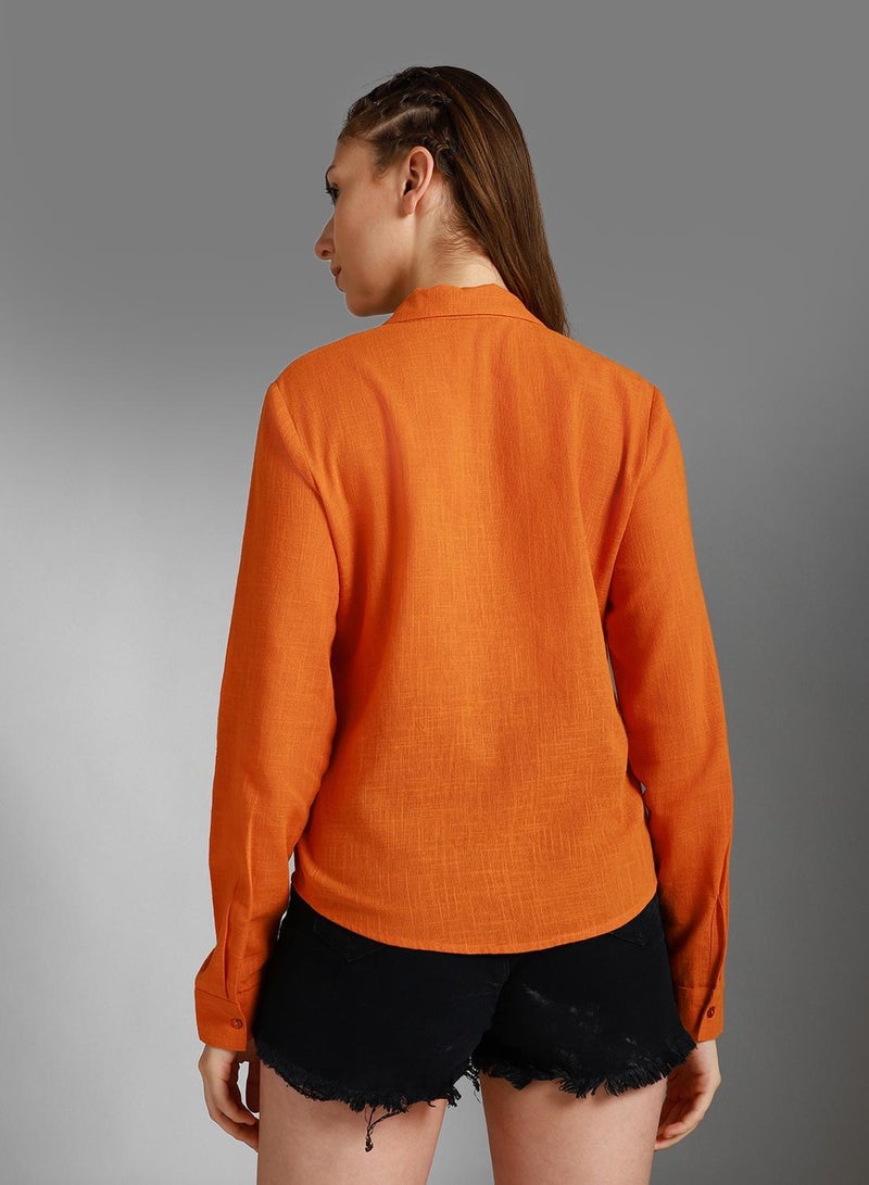 HIGH STAR Women Orange Shirt - Image 2