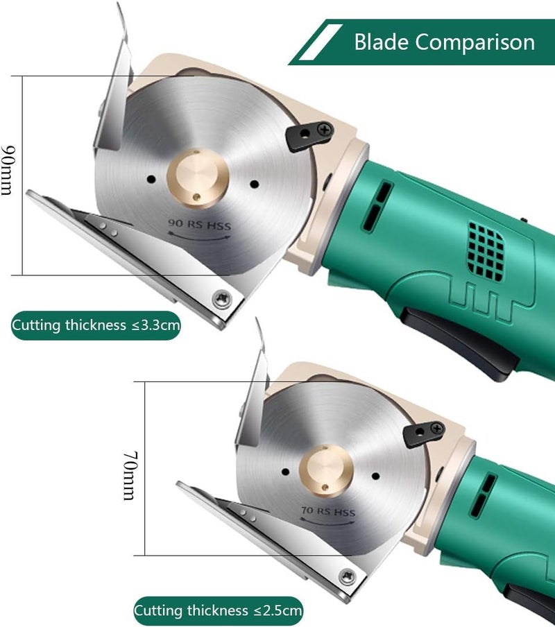 cheekyglo Electric Rotary Cutter Cordless Electric Scissor Rechargeable Fabric Shear for Cloth/Paper/Carpet/Leather Cutting Thickness ≤2.5cm (1 Battery) - Image 4
