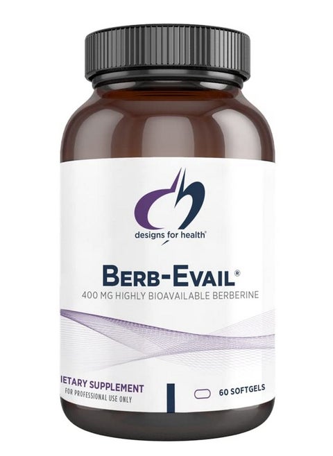 Berbevail 400Mg Berberine Hcl (Hydrochloride) Supplement With Improved Absorption Highly Bioavailable Berberine Nongmo (60 Softgels)