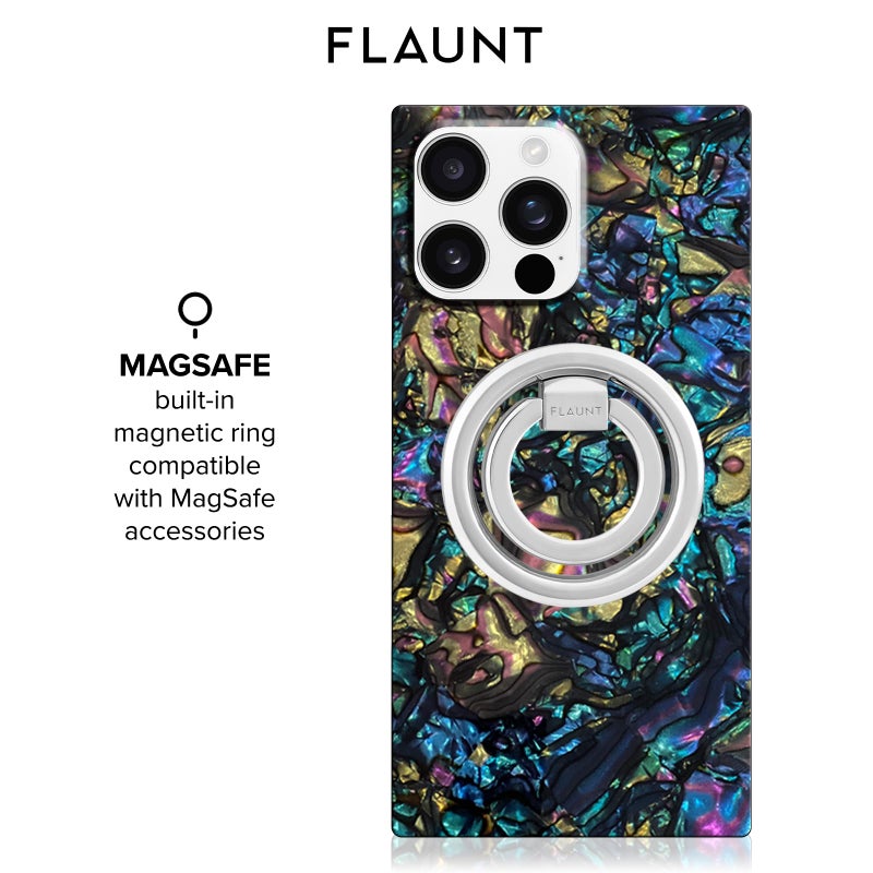 Flaunt Official Square Protective Case - Compatible with iPhone 16 Pro Max - Compatible with MagSafe & Wireless Charging - Drop-Tested & Shockproof - (Abalone Shell) - Image 5