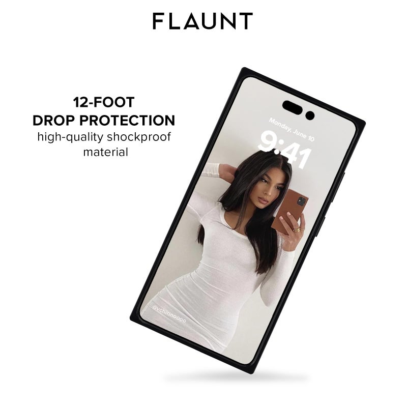 Flaunt Official Square Protective Case - Compatible with iPhone 16 Pro Max - Compatible with MagSafe & Wireless Charging - Drop-Tested & Shockproof - (Abalone Shell) - Image 4