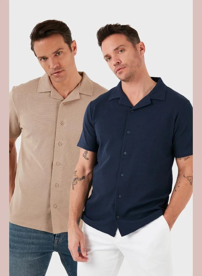 Buratti Buratti Cotton Regular Fit Short Sleeve 2-Pack Men's Shirt SHIRT 5902640S2