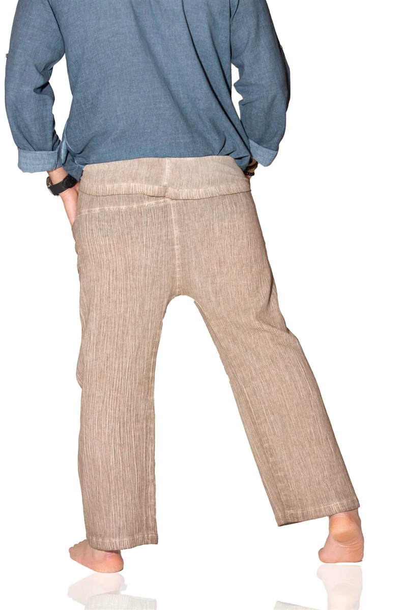 Eliş Şile Bezi Unisex Şile Bezi Balıkçı Pantolon Toprak Tprk