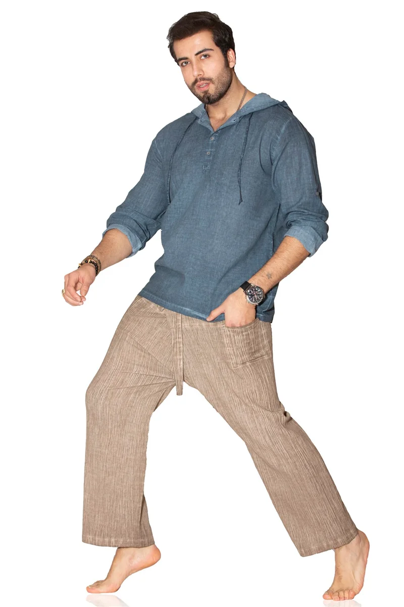Eliş Şile Bezi Unisex Şile Bezi Balıkçı Pantolon Toprak Tprk