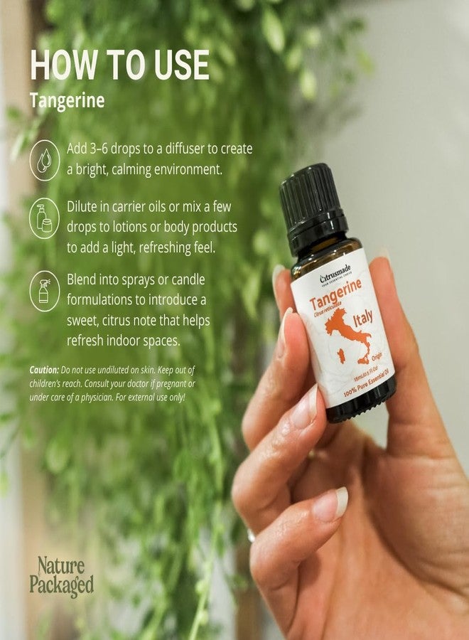 Nature Packaged Tangerine Essential Oil - Direct from Citrusmade in Sicily, Italy - Essential Oils for Diffusers & Aromatherapy | 100% Pure Therapeutic Grade (15ml) - Image 4