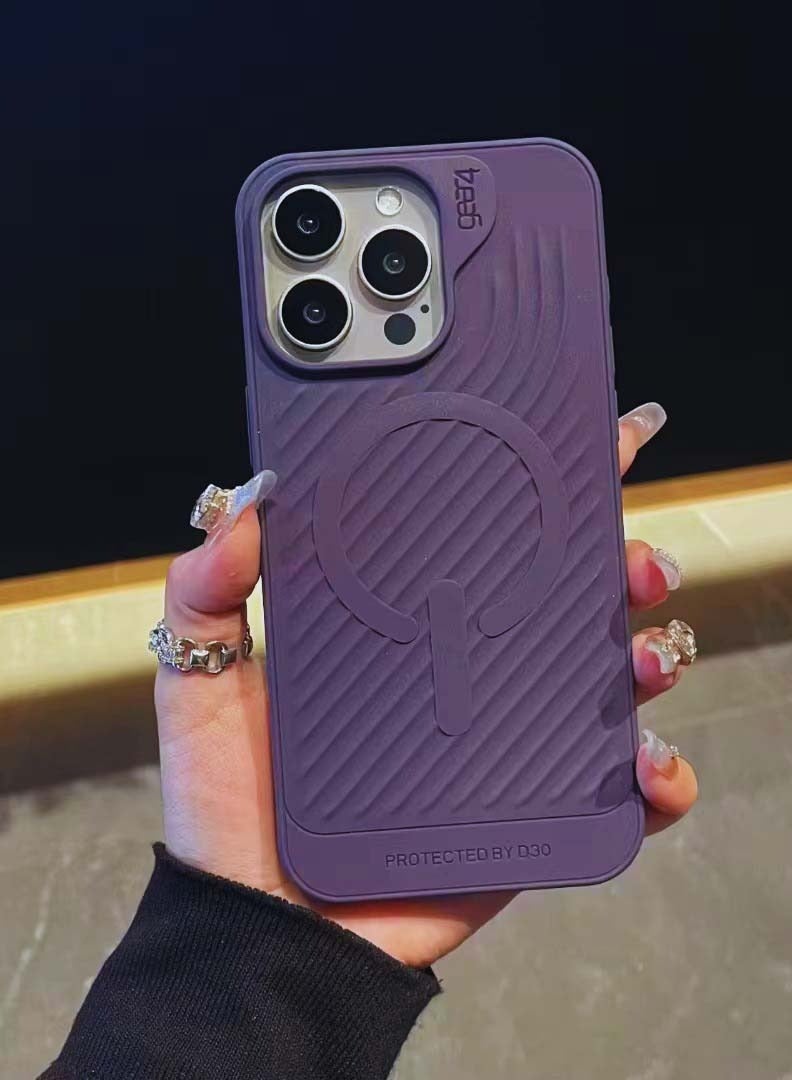 Yezler iPhone 13 Pro Compatible Shockproof Case Premium Silicone Protection Anti Scratch Cover with Soft Touch Back Slim Lightweight Design Built in SIM Ejector Slot Wireless Charging Support Durable Stylish- Purple - Image 3
