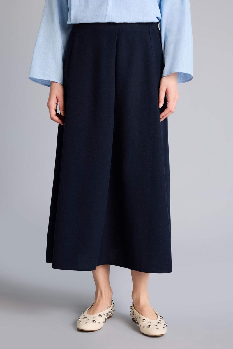 DeFacto A Cut Linen Blended Skirt - Image 4