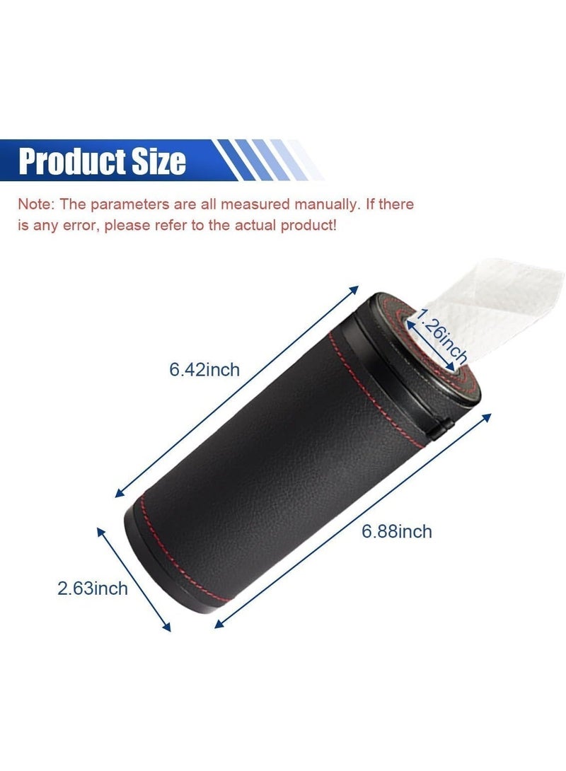 Hugifts Car Tissues Holder, Multifunctional Tissue Cylinder Boxes, Car Tissues Canned, Travel Tissue Tubes, Car Box Container Fit for Car Cup Holder Home Bathroom Office (Black) - Image 2