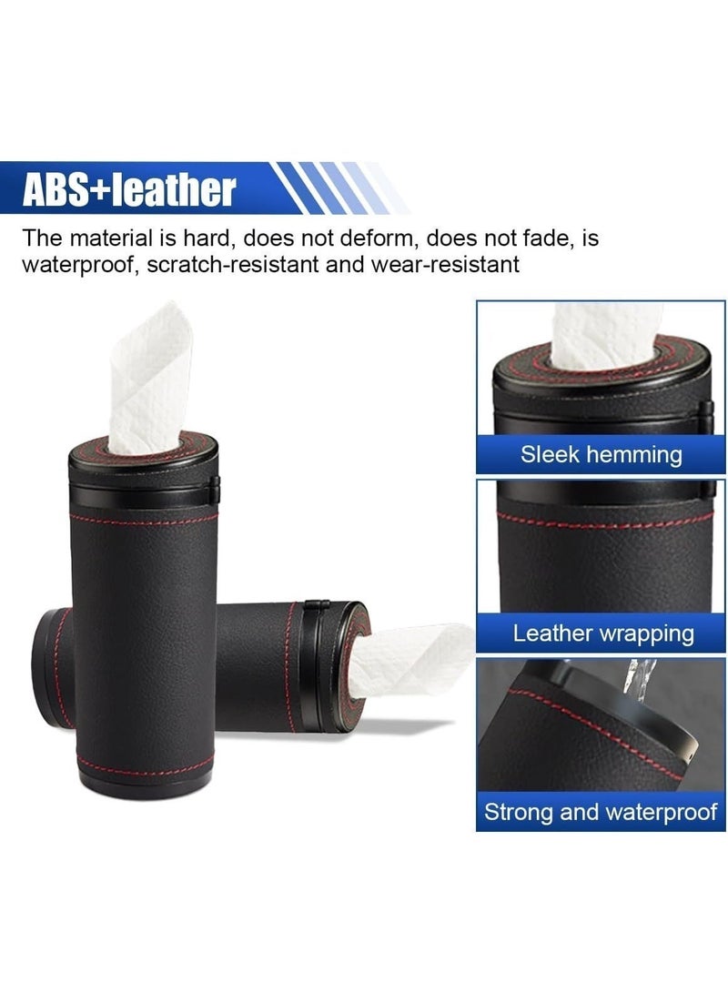 Hugifts Car Tissues Holder, Multifunctional Tissue Cylinder Boxes, Car Tissues Canned, Travel Tissue Tubes, Car Box Container Fit for Car Cup Holder Home Bathroom Office (Black) - Image 3