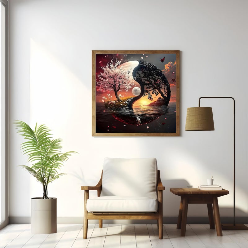 Acelii 5D Diamond Art Kits for Adults Beginners,Tai Chi Tree DIY Full Round Drill Diamond Painting Kits, Paint by Diamonds Dots Gem Art Easy,Home Wall Decor 14X14 Inch - Image 3