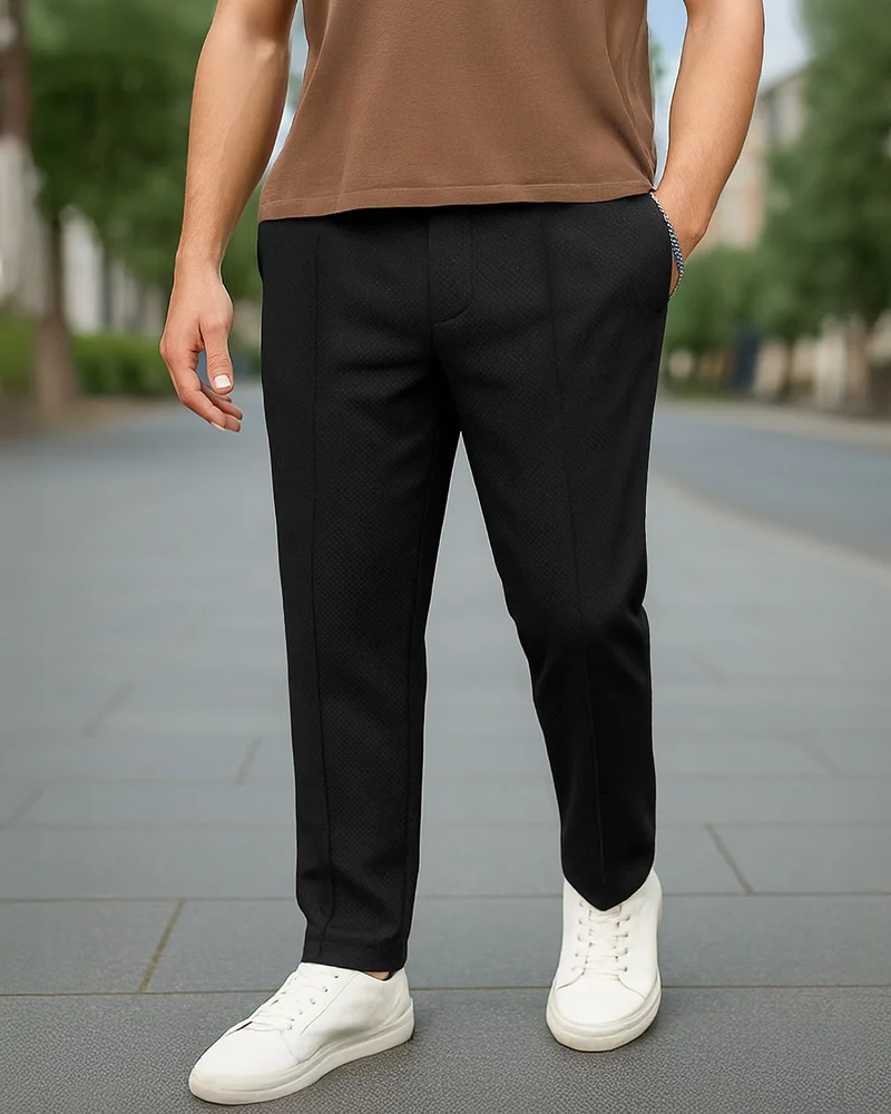 بيواكوف بنطلون رياضي رجالي أسود دافئ