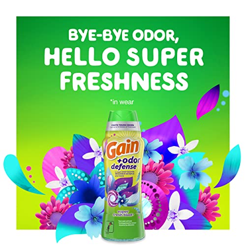 Gain Odor Defense In-wash Scent Booster, Super Fresh Blast scent, 24 OZ, 2 in 1 Freshness plus Odor Protection, laundry scent beads - Image 5