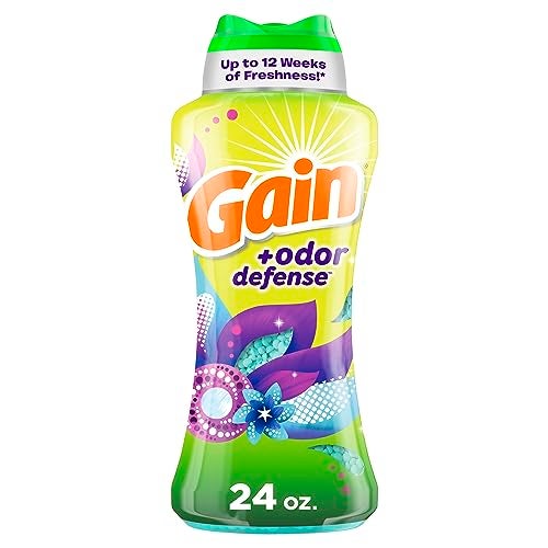 Gain Odor Defense In-wash Scent Booster, Super Fresh Blast scent, 24 OZ, 2 in 1 Freshness plus Odor Protection, laundry scent beads - Image 1