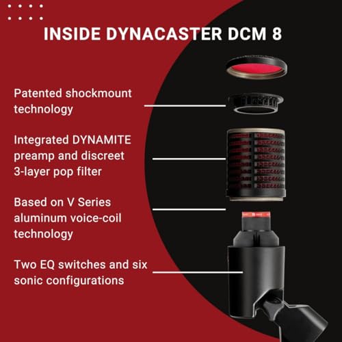SE ELECTRONICS Dynacaster Dynamic Broadcast Microphone with Built-in Dynamite Pre-amp - Image 5