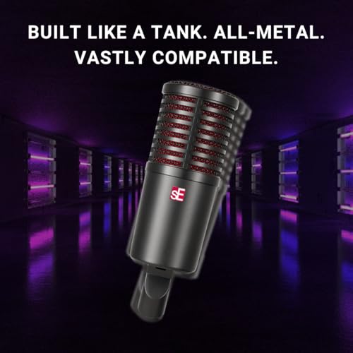 SE ELECTRONICS Dynacaster Dynamic Broadcast Microphone with Built-in Dynamite Pre-amp - Image 2