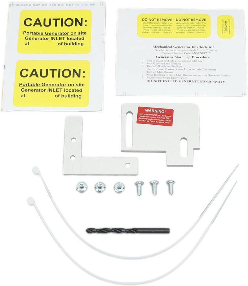 Aluminum Alloy Interlock Plate Generator Interlock Kit Ensures Spacing Between Breakers and Generator Power for Breaker - Image 1