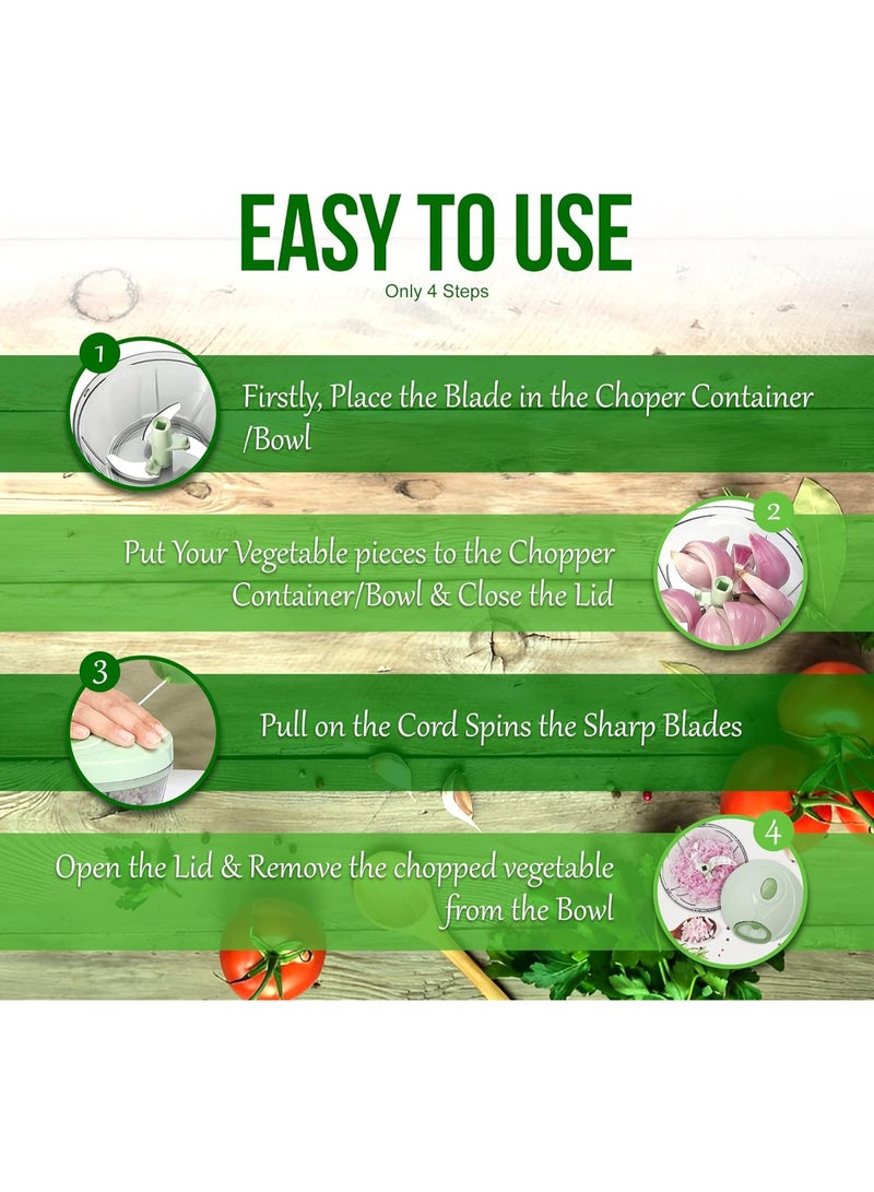 قاطعة سهلة الدوران - مفرمة طعام يدوية وقاطعة خضراوات (JX-606) - Image 4