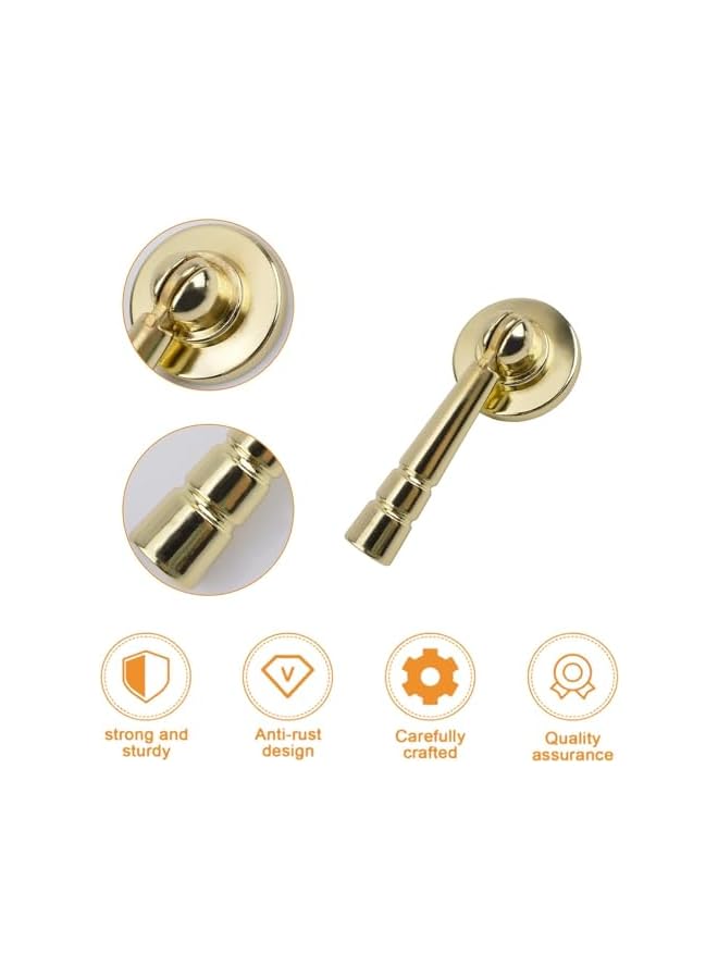 The Bros Gold Kitchen Drawer Knob,4pcs Brushed Gold Tear Drop Dresser Door Knobs Golden Bamboo Pull Single Hole Handle with Mounting Screws for Wardrobe Cupboard Closets - Image 5