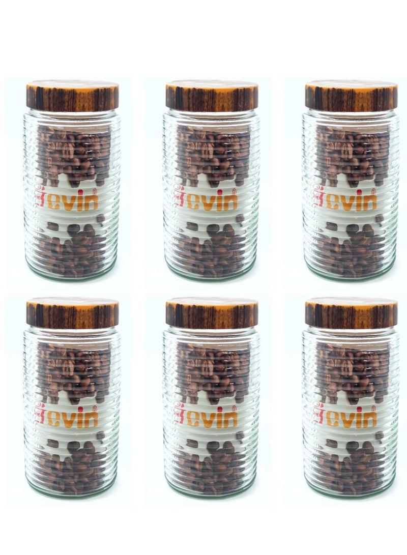 HEREVIN Glass Jar 2 L Set 6 Pcs - Image 1