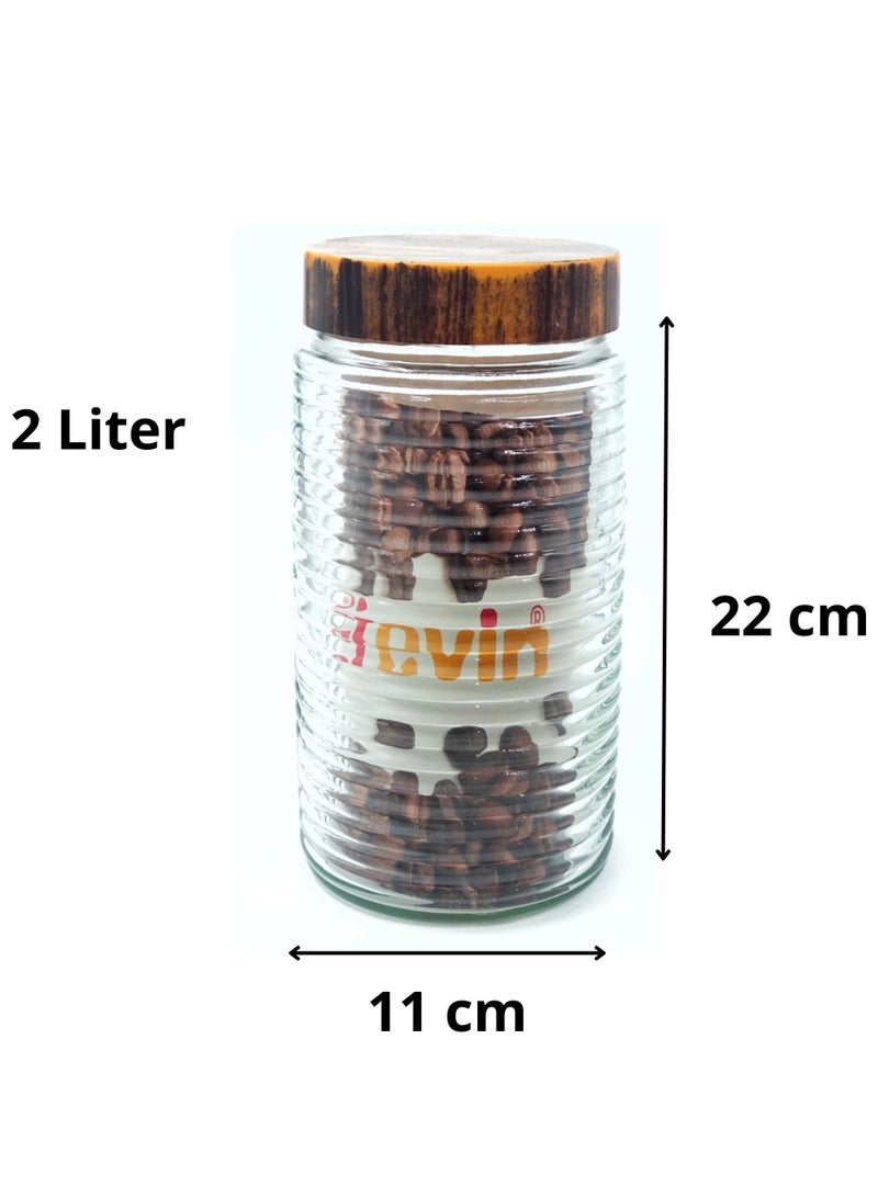 HEREVIN Glass Jar 2 L Set 6 Pcs - Image 2