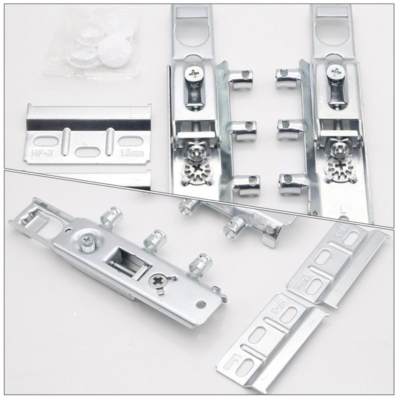 Adjustable Concealed Cabinet Door Hinges Heavy Duty Mounting Brackets 2pcs Set Left Right Installation - Image 4