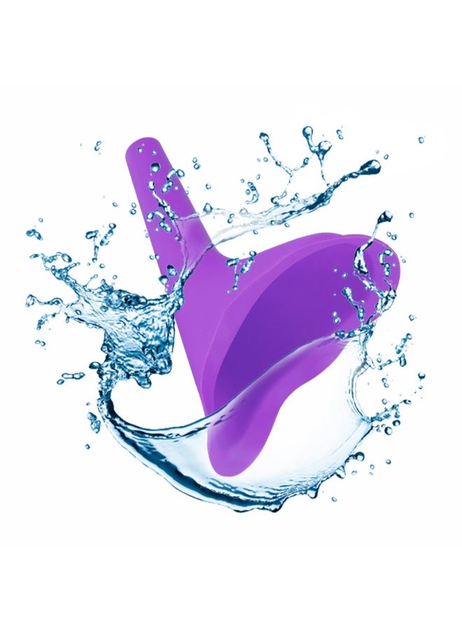 Reusable Portable Emergency Women Urinal Funnel Female Silicone Urination Device 2 Pcs - Image 1