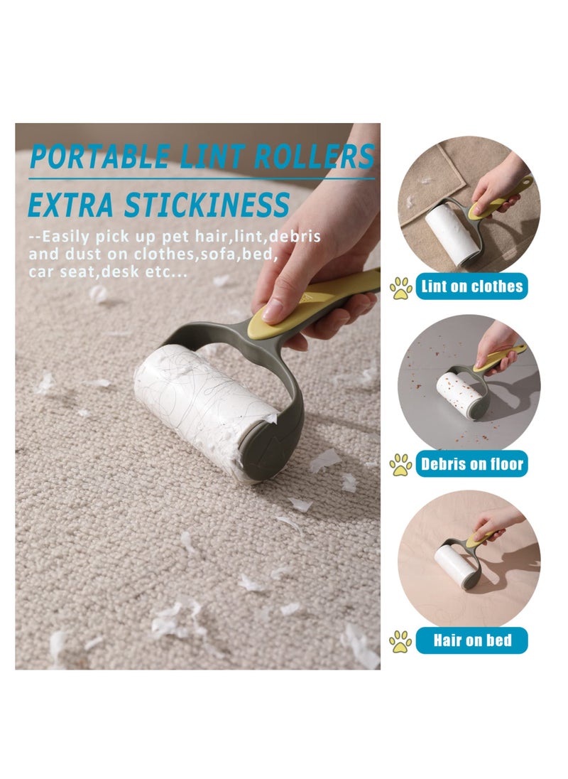 KASTWAVE - Lint Rollers for Pet Hair,Total 720 Sheets Value Pack Lint Remover for Clothes,Carpet,Couch,Dog & Cat Hair,Contains 2 Portable Handles,8 Refills - Image 1