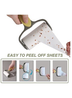 KASTWAVE Lint Rollers for Pet Hair,Total 720 Sheets Value Pack Lint Remover for Clothes,Carpet,Couch,Dog & Cat Hair,Contains 2 Portable Handles,8 Refills  - Image 2