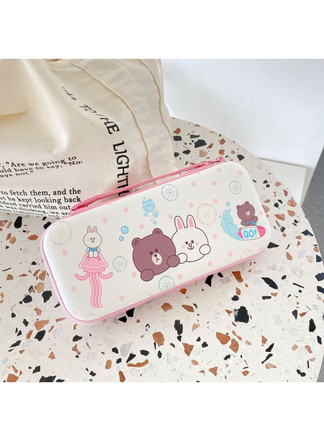 Cartoon Portable Nintendo Switch Storage Bag Ns Protective Case Switch Lite Protective Case Game Machine Bag-Product Color:Two Lying Cartoon/switch Storage Box