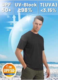 VUCATIN Men Women UPF 50+ Sun Protection Short Sleeve Tees for Summer Breathable and Quick-Drying Round Neck Clothing Sports Outdoor Sun Protection Short Sleeves T-Shirt  - Image 2