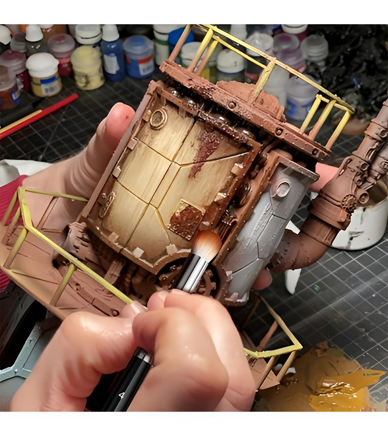 16pcs Miniature Paint Set with Detail Brushes for Model Building Figurines Hobbyists - Image 5