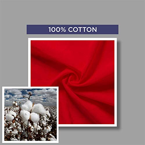 Lify Cotton Canvas Tote Unisex Shopping Bags Shopping Bag for Crafts, Heavy Duty, Washable, Eco-Friendly Canvas Multipurpose Grocery Bag Reusable Grocery Bag - Red 3 Piece, Blue 3 Piece x (Pack of 6) - Image 5