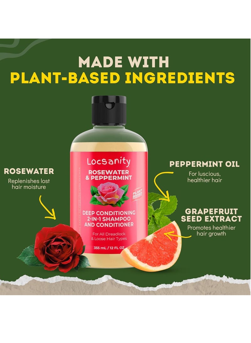 Locsanity Locsanity 2-in-1 Shampoo and Conditioner for All Types of Dreadlocks and Hairstyles – Moisturizing, Nourishing, and Hydrating Shampoo and Conditioner (12 fl oz)  - Image 4
