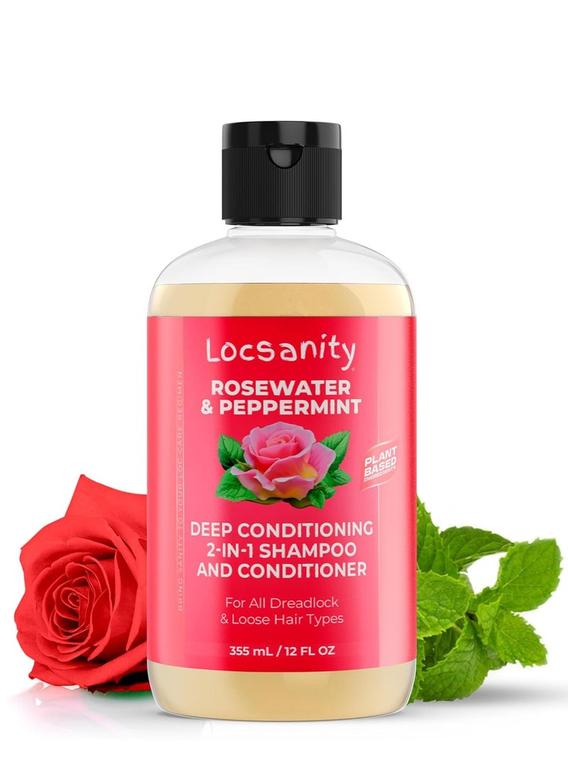 Locsanity Locsanity 2-in-1 Shampoo and Conditioner for All Types of Dreadlocks and Hairstyles – Moisturizing, Nourishing, and Hydrating Shampoo and Conditioner (12 fl oz)  - Image 1