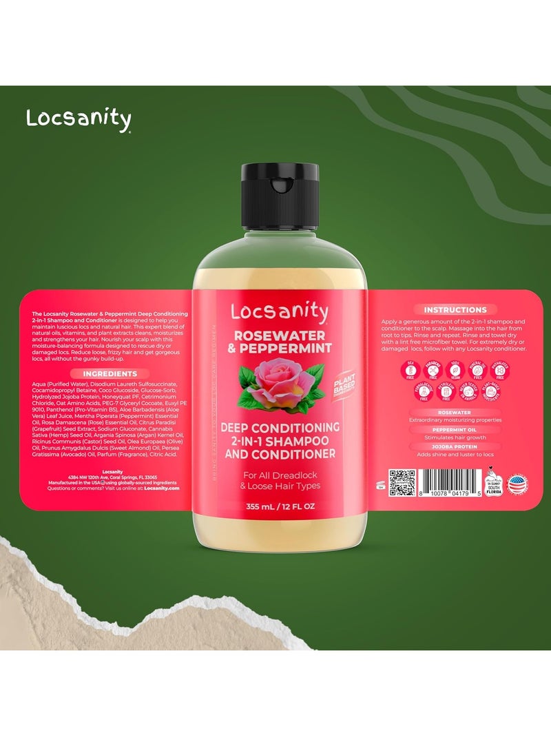 Locsanity Locsanity 2-in-1 Shampoo and Conditioner for All Types of Dreadlocks and Hairstyles – Moisturizing, Nourishing, and Hydrating Shampoo and Conditioner (12 fl oz)  - Image 2
