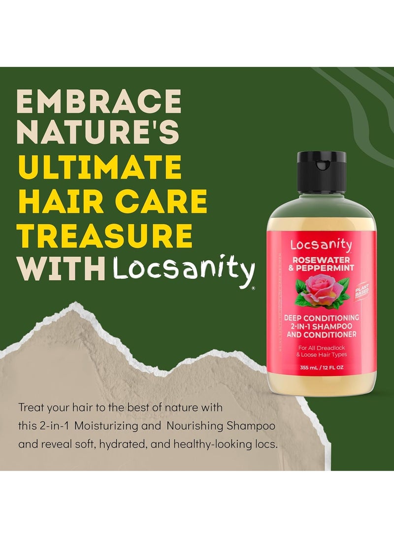 Locsanity Locsanity 2-in-1 Shampoo and Conditioner for All Types of Dreadlocks and Hairstyles – Moisturizing, Nourishing, and Hydrating Shampoo and Conditioner (12 fl oz)  - Image 3
