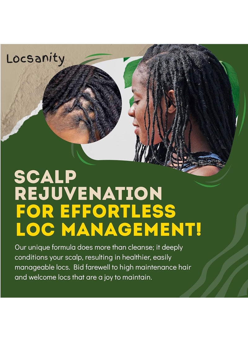 Locsanity - Locsanity 2-in-1 Shampoo and Conditioner for All Types of Dreadlocks and Hairstyles – Moisturizing, Nourishing, and Hydrating Shampoo and Conditioner (12 fl oz) - Image 1