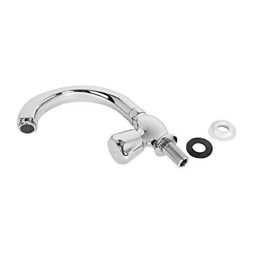 Hindware F330034CP Contessa Plus Sink Tap with Casted Swinging Spout (Deck Mounted), Brass with Chrome Finish - Image 5