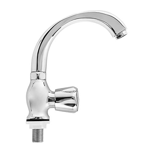 Hindware F330034CP Contessa Plus Sink Tap with Casted Swinging Spout (Deck Mounted), Brass with Chrome Finish - Image 3