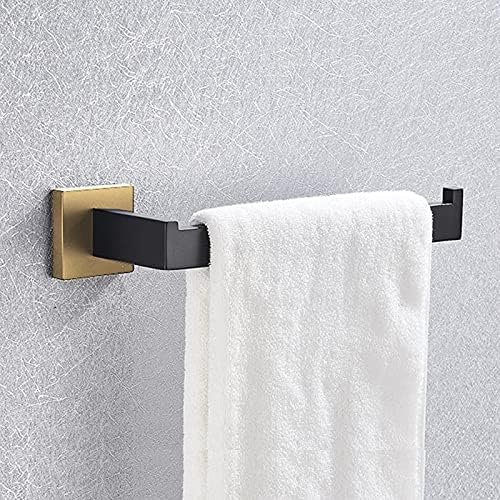 LUXIUR Towel Hanger for Wash Basin, Bathroom and Kitchen Sink Stand, 304 Grade Stainless Steel Towel Ring, Napkin Holder, Gold Black - Image 2