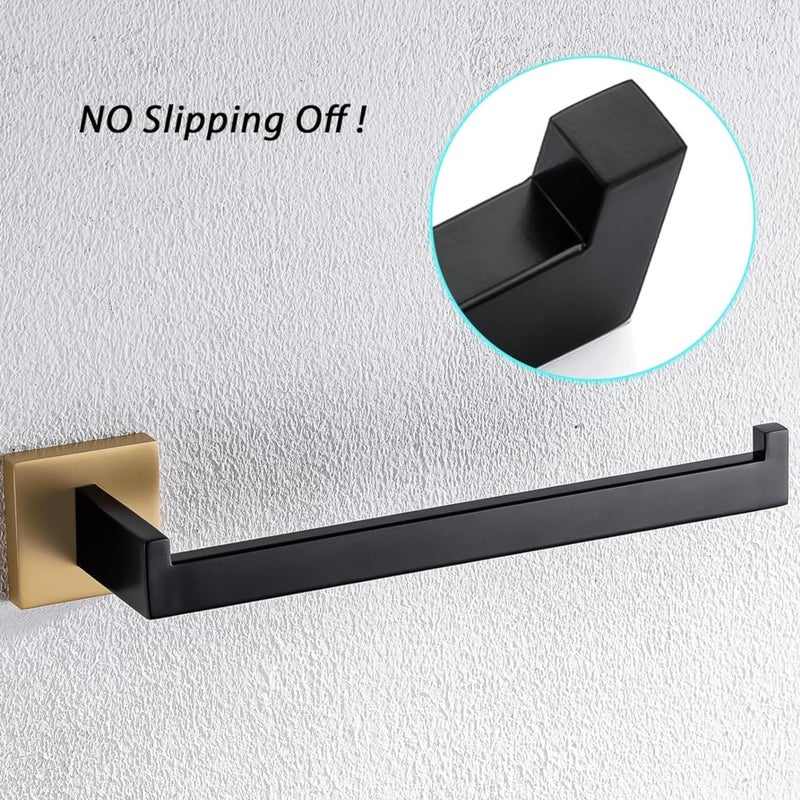LUXIUR Towel Hanger for Wash Basin, Bathroom and Kitchen Sink Stand, 304 Grade Stainless Steel Towel Ring, Napkin Holder, Gold Black - Image 5